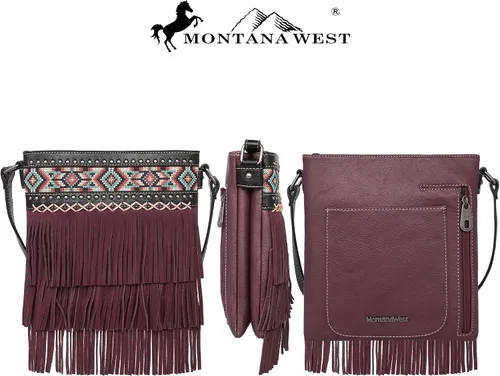 Vista 3 de Montana West Aztec Tapestry Collection Tote Bag Western Shoulder Handbag for Women