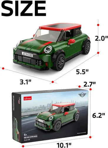 Vista 2 de RASTAR Ladrillos de construcción con licencia de 308 piezas para MINI John Verde