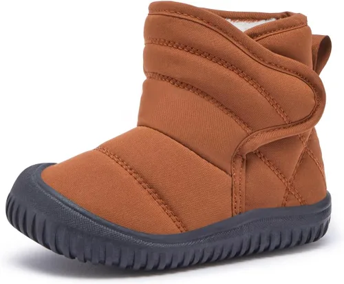 Vista 31 de BMCiTYBM Botas de nieve para bebés y niños pequeños, zapatos de invierno para niños y niñas, zapatos de bebé de piel sintética para clima frío
