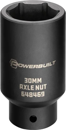 Vista 12 de Powerbuilt 647076 - 647076 - Toma de tuerca de eje de 1.142 in, punta extra profunda, quitar tuercas del eje del eje de la rueda delantera, orificio