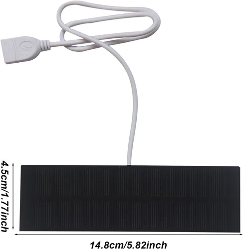 Vista 5 de Cargador de batería de panel solar – Carga rápida versátil y duradera, moderno, resistente, 3 W, paquete de teléfono alimentado por banco, multiuso