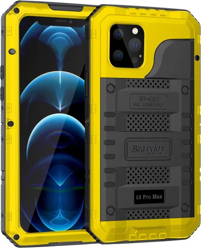 Vista 10 de Beasyjoy Funda para iPhone 12 - Impermeable, Grado Militar Resistente a Golpes con Protector de Pantalla Integrado, Protección Completa del Cuerpo