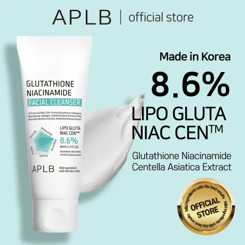 Vista 2 de APLB Limpiador facial de niacinamida glutatión LIPO GLUTA NIAC CEN 8.6% 2.71 FL.OZ/Cuidado de la piel coreano, Cuidados para apretar los poros