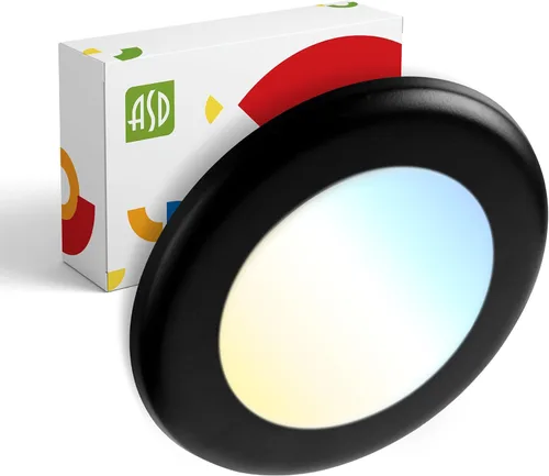 Vista 13 de ASD Paquete de 6 luces LED de disco de 4 pulgadas, 10 W 5CCT 2700K-5000K 685LM CRI90+, lámpara de techo regulable, disco de montaje en superficie