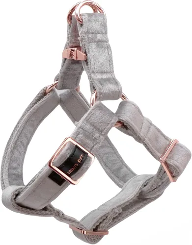 Vista 12 de ARING PET Arnés halter para perro, arnés de terciopelo para perro, arnés halter para perro sin tirones, arnés ajustable resistente para perros