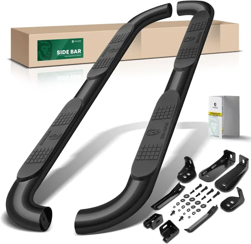 Vista 10 de YHTAUTO Estribos de 4 pulgadas para Chevy y GMC, cabina estándar/regular Cromo