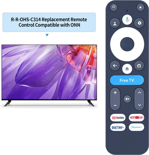Vista 2 de Mando a distancia para dispositivo de transmisión Onn 4k 100135769 para Google TV 4K Pro/Plus Streaming Box, serach de voz