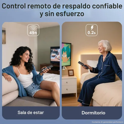 Vista 7 de Paquete de 2 controles remotos de repuesto para Samsung Smart TV, sin