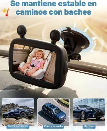 Vista 7 de Cámara HD 1080P de visión diurna y nocturna para bebé, fácil de instalar, cámara de asiento de coche de gran angular de 150° para visión completa