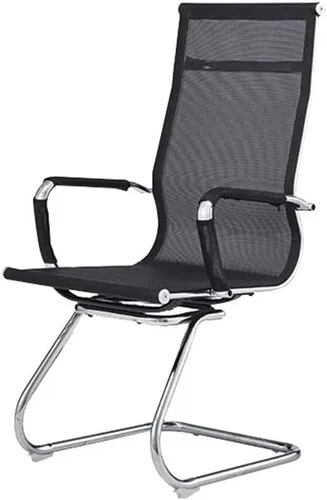 Vista 7 de Silla simple para conferencias, silla de oficina, silla de entrenamiento para sala de estar, silla de personal arqueada, silla de malla