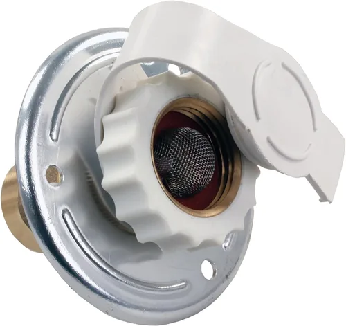 Vista 2 de JR Products brida de agua urbana de metal, Blanco