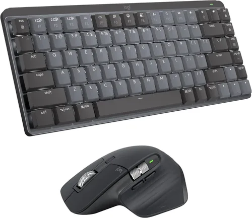 Vista 12 de Logitech MX Teclado inalámbrico iluminado mecánico de tamaño completo, lineal y MX Master 3S Performance Wireless Bluetooth Mouse Bundle, macOS