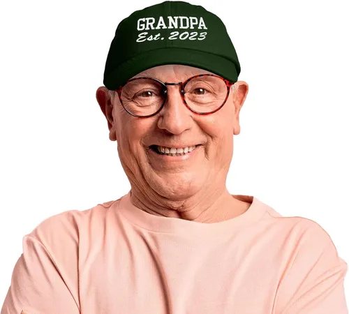 Vista 5 de DALIX New Grandpa Hat Est 2023 - Gorro de algodón bordado para papá