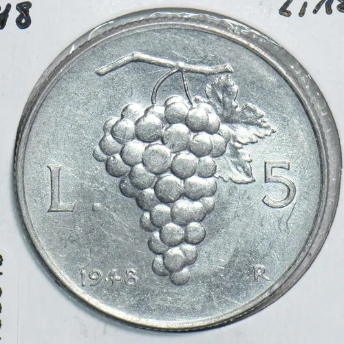 Vista 2 de Collectible Coin Italy 1948 5 Lire 198046