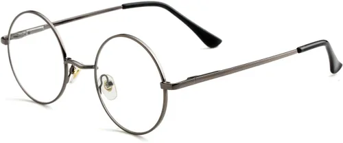 Vista 11 de Kursan Pequeñas gafas redondas claras sin prescripción del marco del círculo de los vidrios 01 Dorado