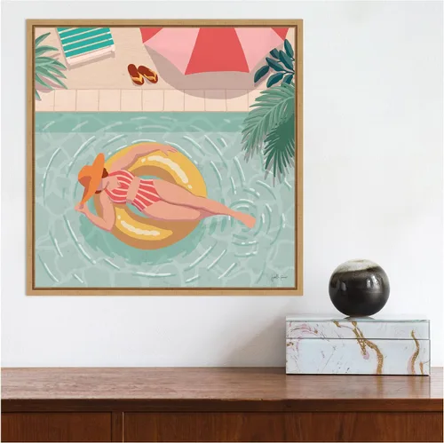 Vista 6 de Amanti Art Lienzo enmarcado para pared, 16 x 16 pulgadas, diseño de chicas de playa II, por Janelle Penner, lienzo enmarcado para pared, obras