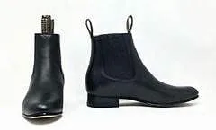 Vista 2 de Botines Charro Cuero Genuino Botin Charro Tradicional Mexican Leather (Negro, 9, numeric_9)
