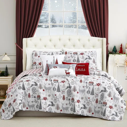 Vista 33 de Southshore Fine Living, Inc. - Juego de colcha tamaño individual grande, juego de 5 piezas con colcha, 1 funda de almohada, 1 funda de almohada