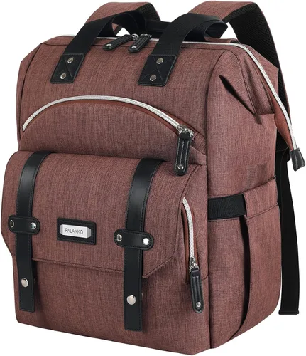 Vista 15 de Mochila para portátil para mujer, para trabajo de doctoras, profesoras, enfermeras, de 15.6 pulgadas, mochila universitaria de apertura amplia