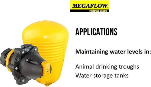 Vista 4 de Jobe Valves J-MFV20DLT 82026 Megaflow Valve, 3/4", amarillo/negro