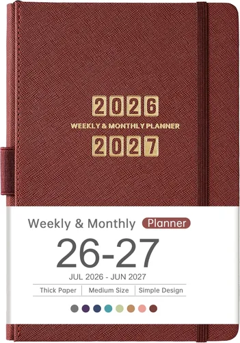 Vista 10 de Artfan Agenda 2026 – Agenda 2026 semanal y mensual, enero 2026 a diciembre de 2026, 2026, planificadores de cuero, 5.75 x 8.25 pulgadas, color verde