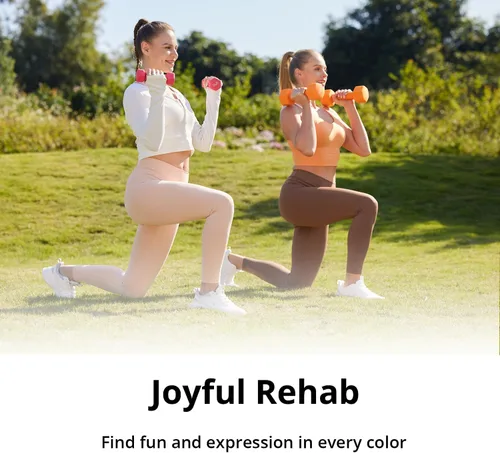 Vista 7 de Portzon Mancuernas de neopreno con agarre antideslizante para ejercicio de entrenamiento corporal total y tonificación muscular, compatible con 2