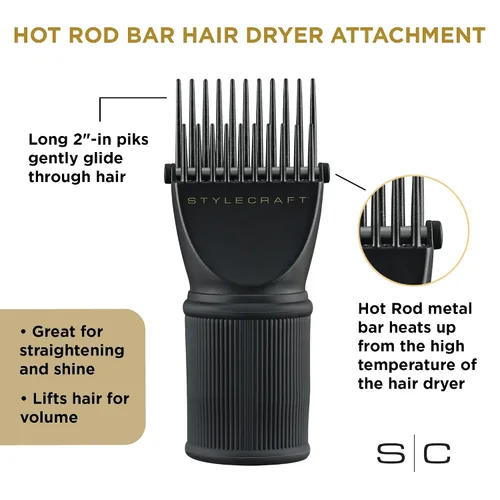 Vista 3 de StyleCraft Accesorio difusor profesional para secador de pelo, se adapta a la mayoría de secadores de pelo