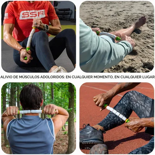 Vista 5 de The Original Massage Stick – Barra de rodillo muscular de liberación miofásica – Palo pequeño de 14 pulgadas Poco palo (verde)