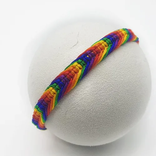 Vista 5 de LAMIBEE Pulsera tibetana con diseño de pansexualidad bisexual LGBT Proud Love Brazaletes de cuerda de amuleto y bohemio para mujeres y hombres