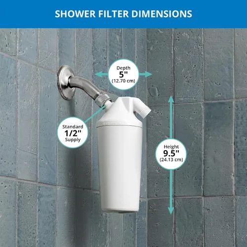 Vista 5 de Aquasana Filtro de ducha Recomendado por dermatólogos para una piel y cabello más suaves y saludables Probado para reducir el 90% del cloro