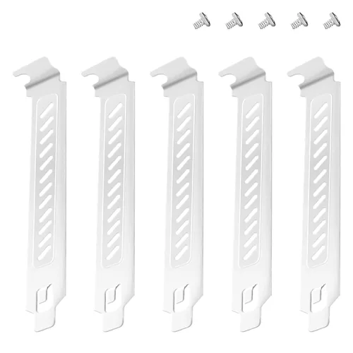 Vista 11 de Cubierta de ranura PCI con tornillos para accesorios de carcasa de computadora de PC, cubiertas de ranura PCI de acero duro, soporte de filtro
