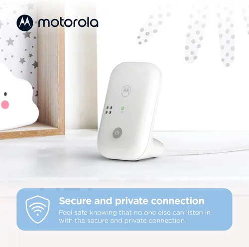 Vista 3 de Motorola Nursery Monitor de bebé, rango de 1000 pies solo audio PIP10, no necesita WiFi, detección de llanto, luz de alerta, unidad portátil
