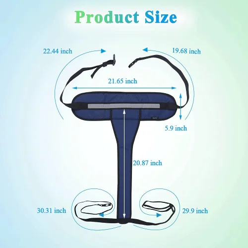 Vista 5 de Arnés de sujeción para cinturón de seguridad para silla de ruedas, para pacientes con demencia, accesorios de cinturón de seguridad para silla