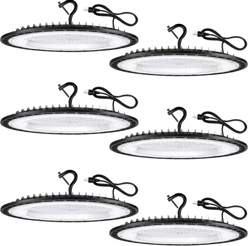 Vista 10 de YANYCN Paquete de 12 unidades de 100 W UFO Led Luz de bahía alta, 5000 K Luz diurna para tienda comercial, 120 V, 15000 lm