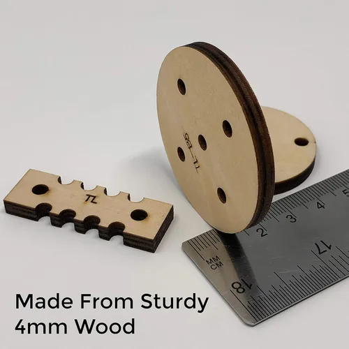 Vista 4 de Paquete de piezas de madera Juego completo de piezas de madera para el kit STEM Catalyst de motores eléctricos