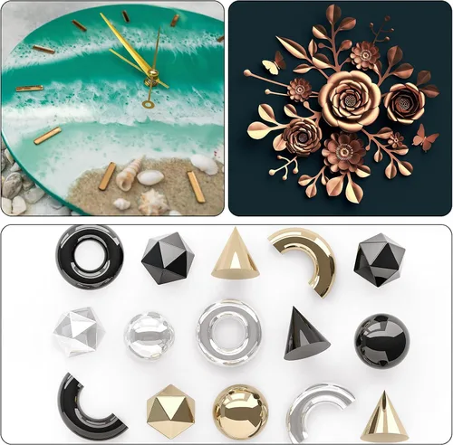 Vista 7 de Polvo de pigmento metálico para resina epoxi, cobre/plata/oro/negro/perla blanca en polvo, tinte de mica real fina para Kintsugi, artes de pintura