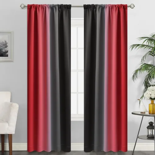Vista 12 de SimpleHome Cortinas Pequeñas Negras Impermeables con Bolsillo para Barra Suave para Cocina, Cortinas Impermeables con Bolsillo para Barra