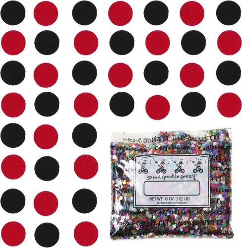 Vista 145 de Confetti Circle 1/4" Negro, Azul Marino Combo - 2 bolsas de media onza (1 oz) (8550/9971)
