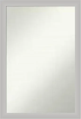 Vista 45 de Amanti Art Silver Bathroom Mirror for Over Sink, 26x45 Custom Made Marred Pewter Rectangle Vanity Mirror, Oversize Casual Wood Frame, Hangs Estaño