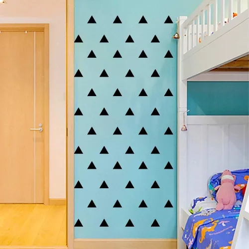 Vista 5 de 245 calcomanías de vinilo con forma de triángulo, removibles y encantadoras imágenes triangulares, mural para dormitorio, sala de juegos, sala