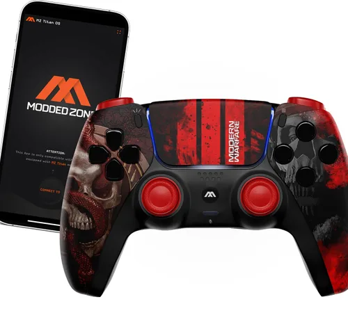 Vista 21 de MODDEDZONE Custom Rapid Fire, Anti Recoil, Macros MODDED Wireless Controller for PS5 & PC - Unique Smart Mods for ps5 controller controlled by the