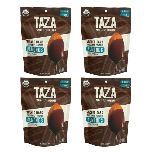 Vista 9 de Taza Chocolate Almendras cubiertas de chocolate orgánico 55% oscuras, 12