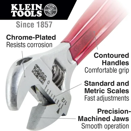Vista 2 de Klein Tools 507-10 llave inglesa ajustable de capacidad extra, 10 pulgadas