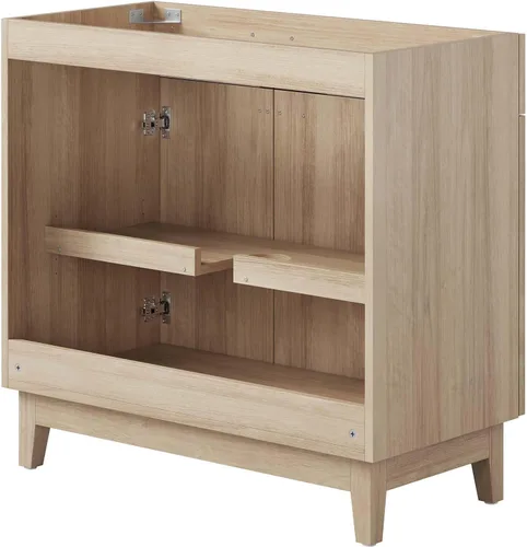 Vista 5 de Modway EEI-6400-OAK Miles - Armario de tocador de baño de 36 pulgadas (lavabo no incluido), roble