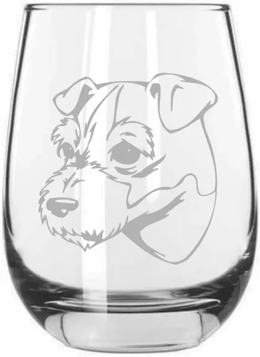 Vista 172 de Shar Pei (chino) - Vaso de vino sin tallo grabado para perro, 15.25 onzas