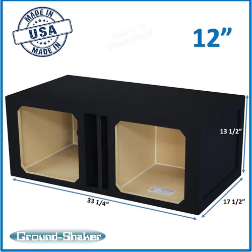 Vista 2 de Caja auxiliar ventilada de doble puerto central de 12 pulgadas para subwoofer y caja de altavoz de tierra