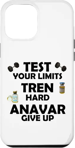 Vista 6 de iPhone 15 Funny Test Limits Tren Hard Never Give Up Gym Bodybuilding Case