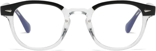 Vista 11 de AIEYEZO Retro Computer Blue Light Blocking Glasses for Men Women Fashion Round Computer Gaming Glasses