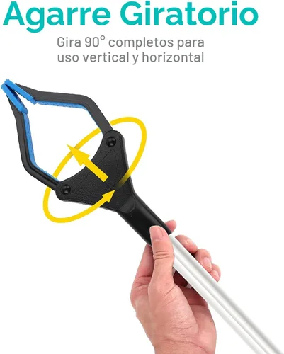 Vista 3 de Herramienta de agarre para alcanzar objectos, 32 pulgadas, para personas mayores, ligera, extralarga, práctica, pinza/herramienta de ayuda para 33.9