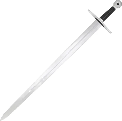 Vista 2 de Medieval Knights Templar - Espada larga con vaina, 41.25 pulgadas, guardia de acero, envuelta en madera dura
